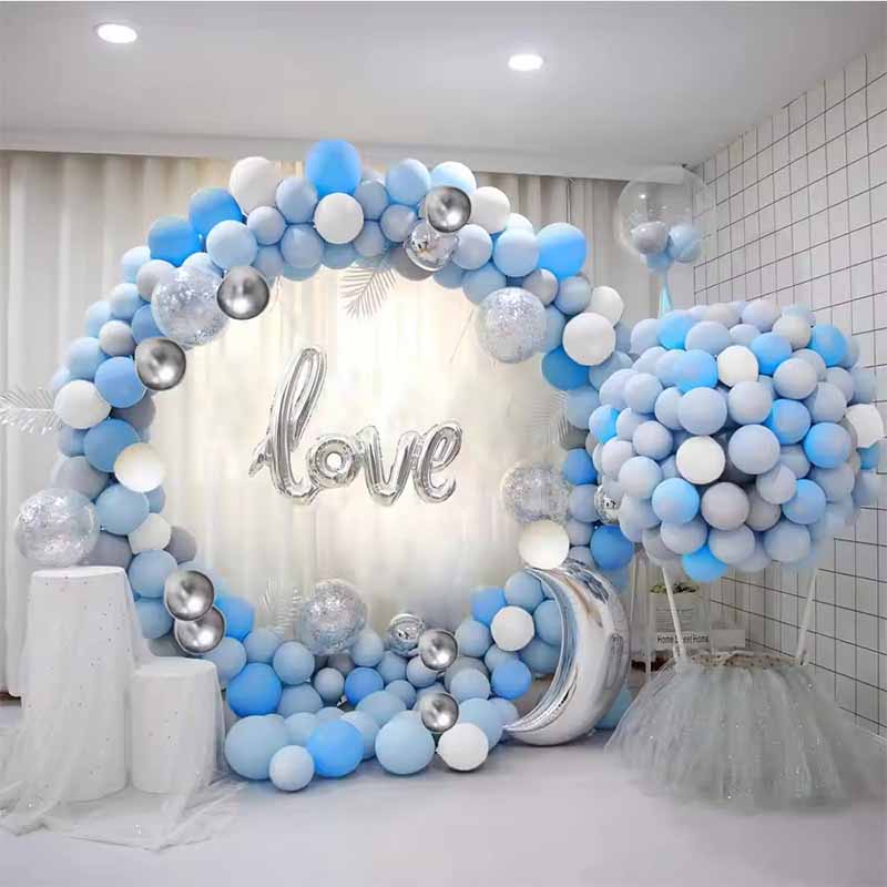 Mavi balon çelenk kemer kiti