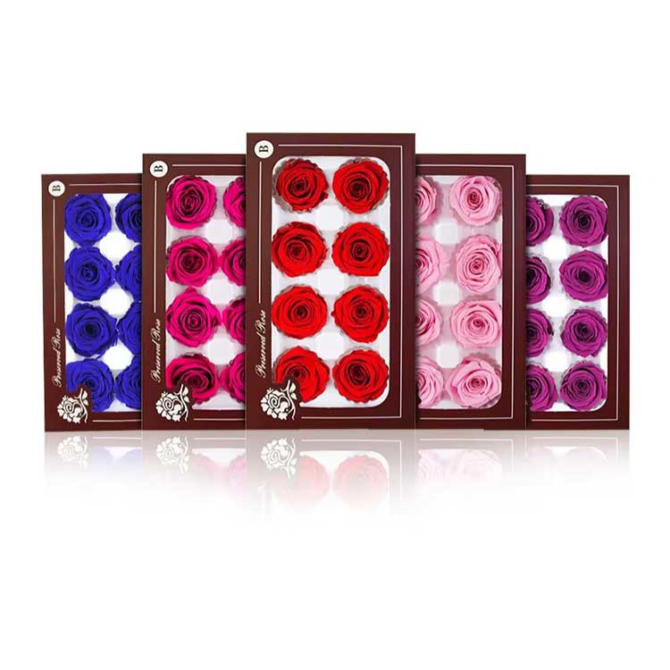 Sonsuz Çiçek 8 çiçekli Gül Hediye Kutusu