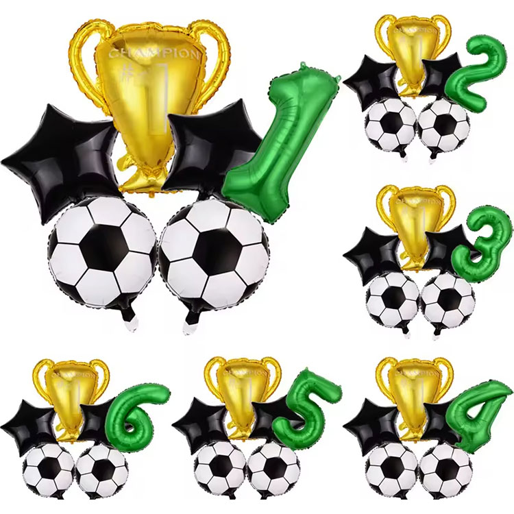 Yeşil Dijital Futbol Partisi Dekor Seti