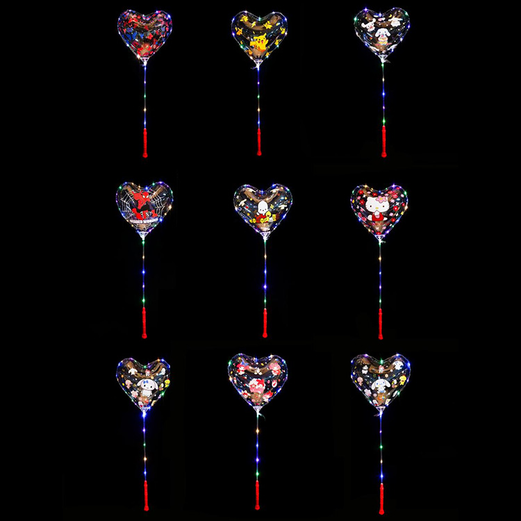 Kalp Şeklinde Baskılı Bobo Balonlar