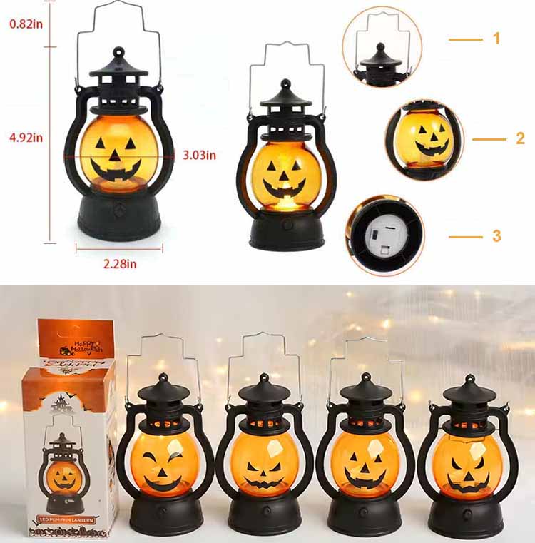 Halloween pumpkin lantern size