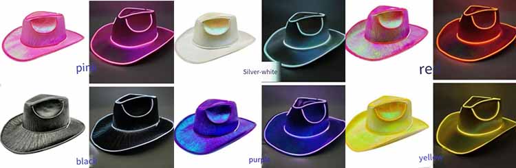 Halloween Party LED Fluorescent Colorful Hat color