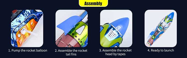 3D Rocket Foil Balloon Throwing Inflatable