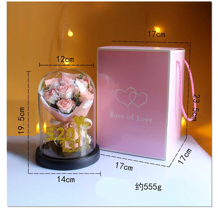 Valentine's Day Glass Dome Rose Bouquet Supplier