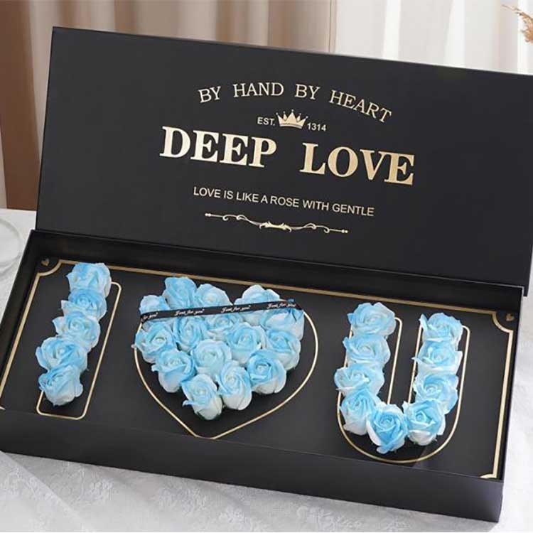 Sabun Gül Başları Çiçek Kutusu